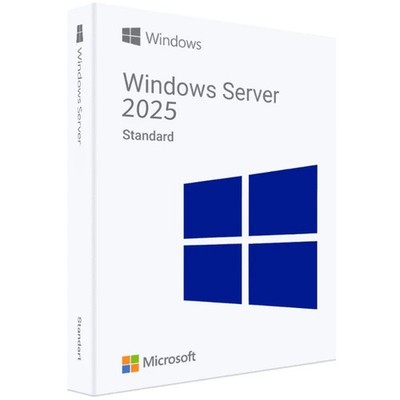 Windows Server 2025 Standard with 5 CALs, 16 Cores. Retail License, English.