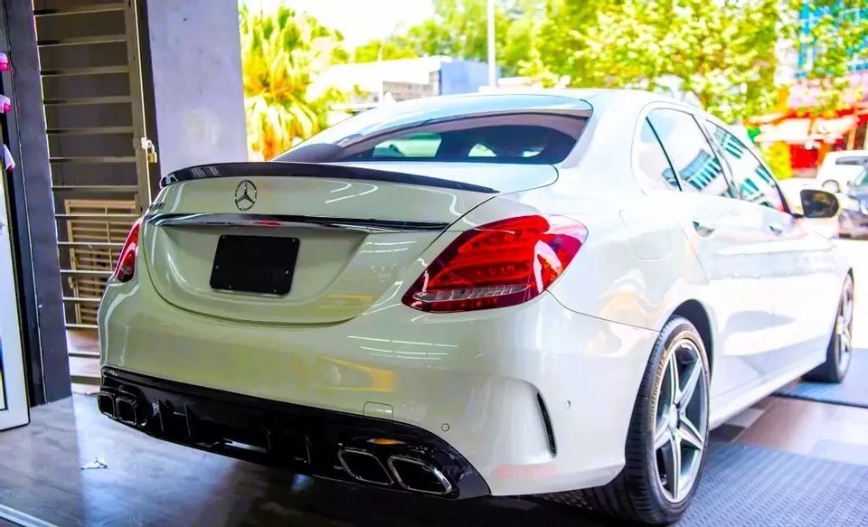 Mercedes C205 A205 Coupe Boot Lip Spoiler AMG Style Gloss Black | eBay
