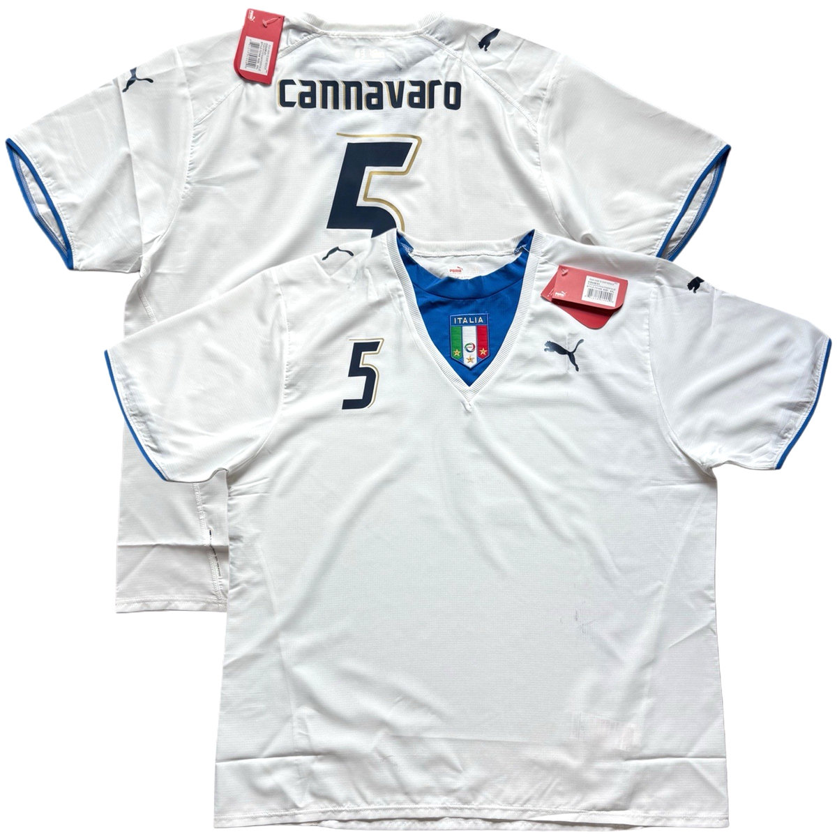 2006 Italy Away Jersey #5 Cannavaro 2XL PUMA World Cup Winner NEW
