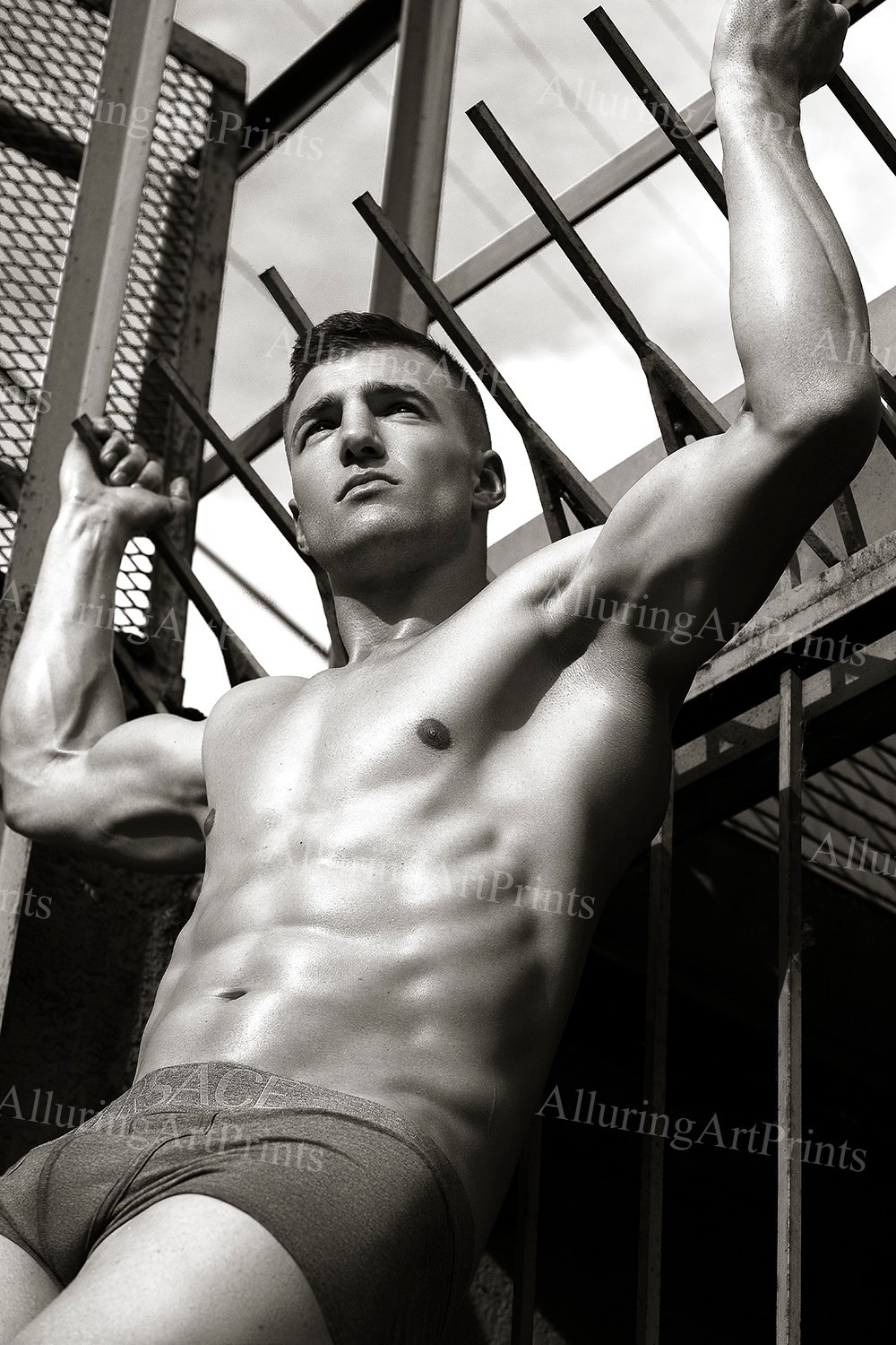 Shirtless Male Model Photo Print Muscular Handsome Abs Jock TT647