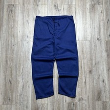 Vintage 70s/80s Workwear French Chore Sanfor Pants Herringbone Blue Mens Sz 50