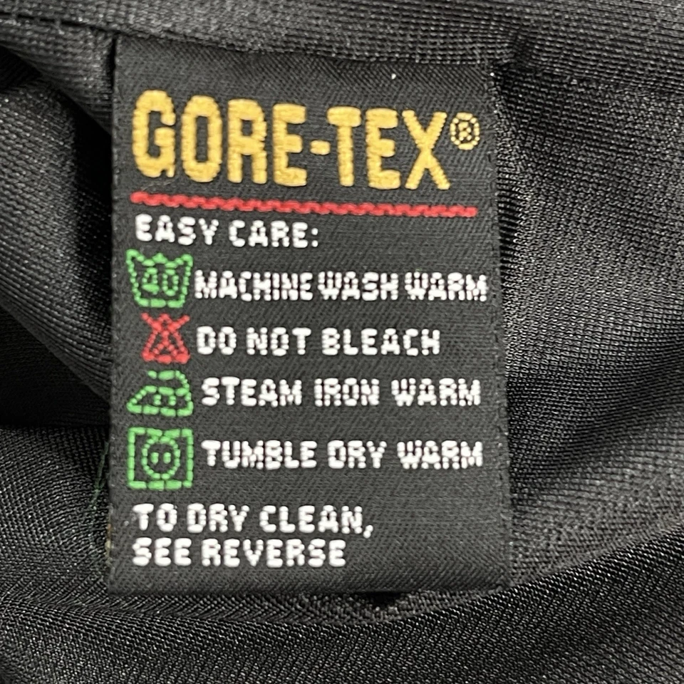 Vintage Etonic Golf Jacket Mens Large Full Zip Gore Tex Nylon Green Beige - Image 4 of 4