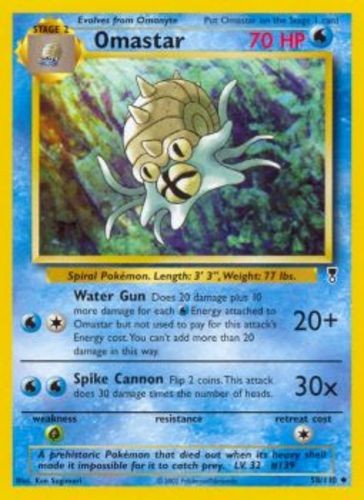 Pokemon - Omastar - 58/110 - Uncommon - Legendary_Collection - NM