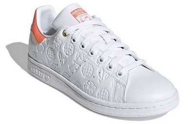 adidas STAN SMITH Embossed Graphics White Semi Coral (Women's) USSize 7.5