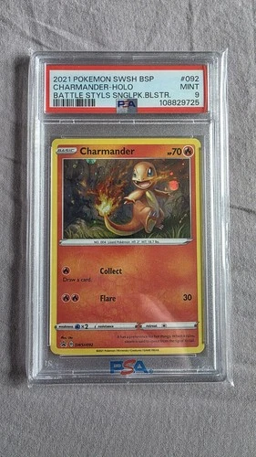 2021 PSA 9 Charmander Pokémon SWSH 092 Battle Styles Promo