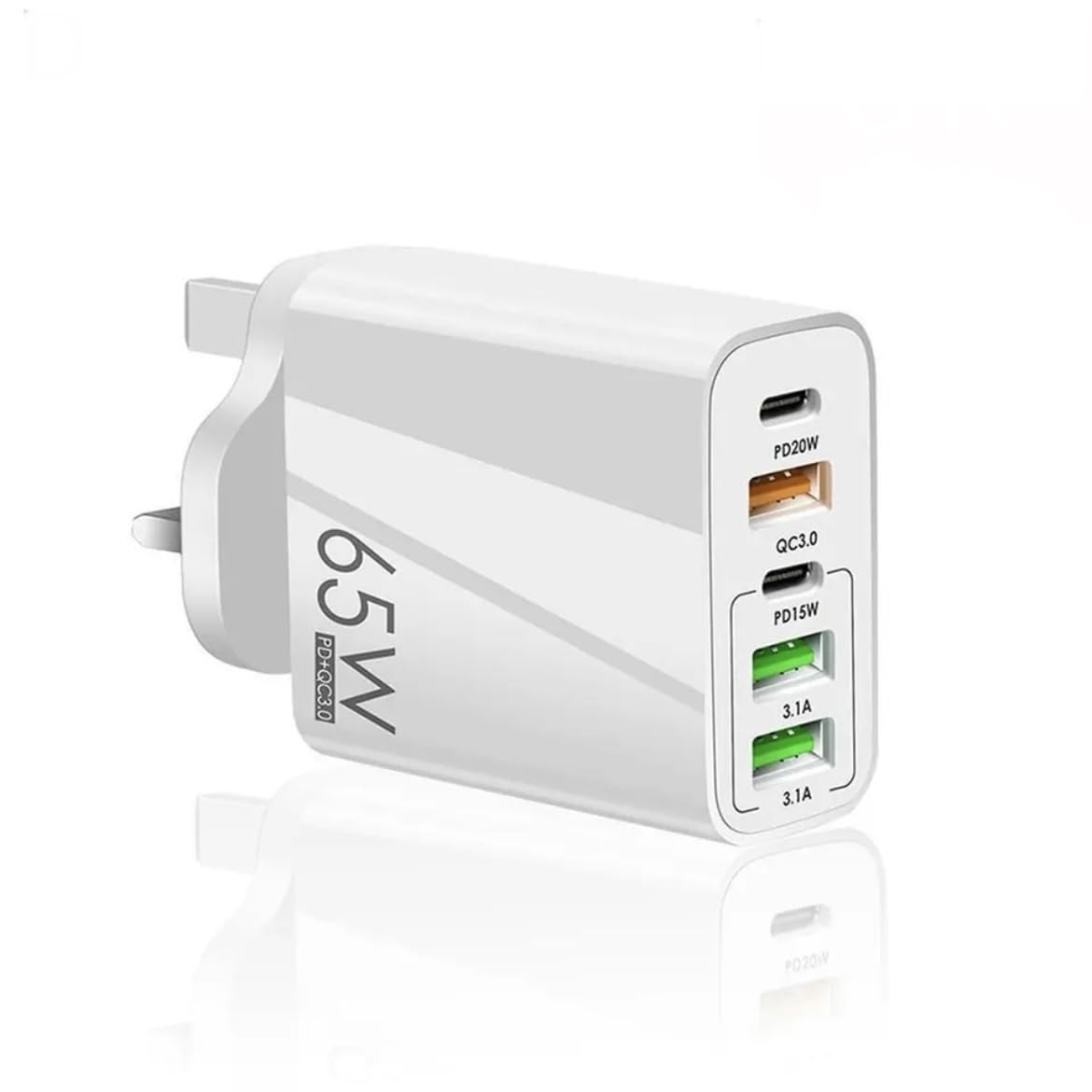 ORCO Multi USB C Plug 5 Port 25W USB Fast Charger Plug 2 Port USB C PD Power