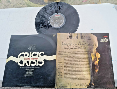 ORNETTE COLEMAN ''CRISIS'' 1972 IMPULSE UK VINYL LP (IMPL8002) VG / EX