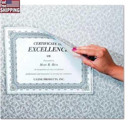 Clear Polypropylene Cubicle Holders Repositionable Photos Lists Certificates New