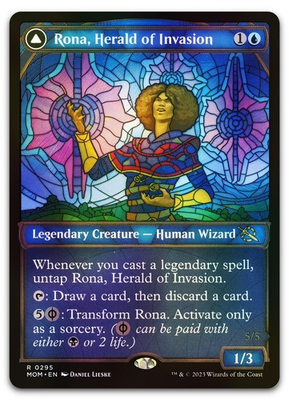 #ad Rona Herald of Invasion Showcase #295 Foil NM March of the Machine $3.79