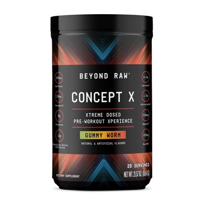 Pre Workout Powder Concept X Clinically Dosed Caffeine 20 Servings Beyond Raw