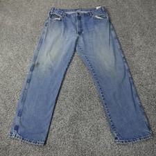 Dickies Jeans Mens 38X32 Light Blue Denim Pants Straight Leg Distressed Workwear