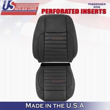 2010 To 2014 For Ford Mustang Passenger Top Bottom Leather W Perf Cover Black