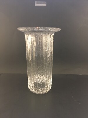 Iittala Finland Crystal Vertica Vase designed by Timo Sarpaneva PERECT Condition
