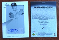 1/1 Delmon Young 2007 UD Black Pure White Auto Printing Plates Black #DY2 1 of 1