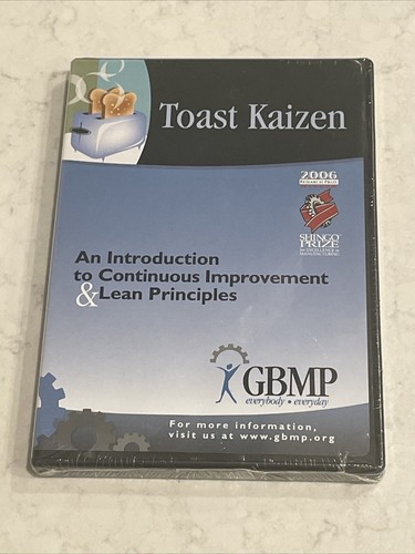RARE Toast KAIZEN Introduction to Lean Principles (DVD, 2008) GBMP OOP HTF - Foto 1 di 2