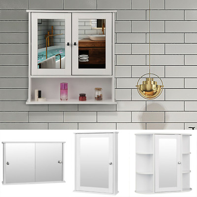 Spiegelschrank Hängeschrank bad Badschrank Spiegel Schminkschrank MDF Holz e689