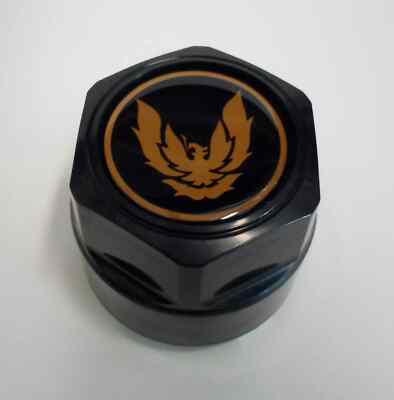 77-92 FIREBIRD TA ALUMINUM WHEEL GOLD BIRD PLASTIC BLACK CENTER CAP ONE 610m-1