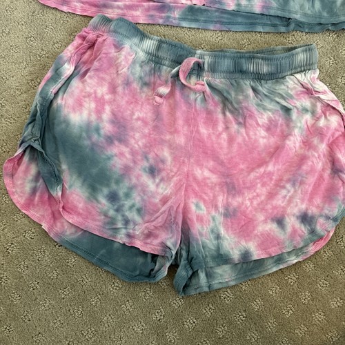 Girls T2Love Pajamas Size 10 2 Piece Tie Died Shorts and T Shirt - Picture 3 of 3