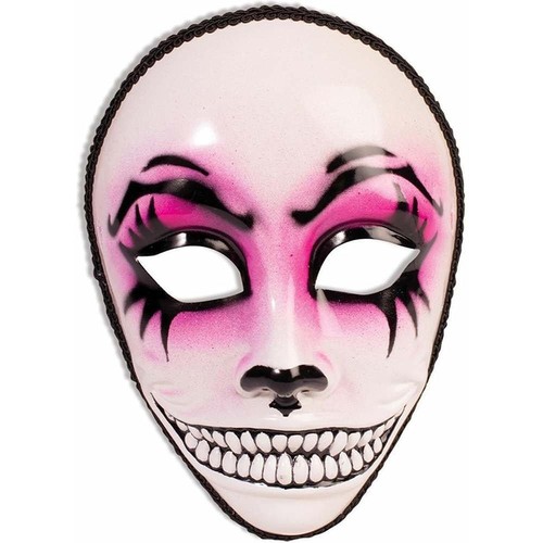 Pink Skull Mask Day Dead Dia Muertos Fancy Dress Up Halloween Costume Accessory - 第 1/1 張圖片