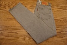 NWT MEN'S LEVI JEANS 501 Original Multiple Sizes Straight Button Fly Gray 79.50