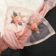 High Quality Silk Scarf Women Embrodiery Shawls Wrap Hijab Lady Travel Pashmina