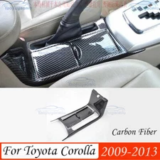 For Toyota Corolla 2009-2013 Carbon Fiber Middle Console Water Cup Holder Trim