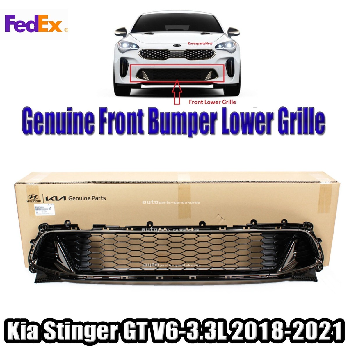 Genuine 86560J5600 Front Bumper Lower Grille For Kia Stinger GT V6