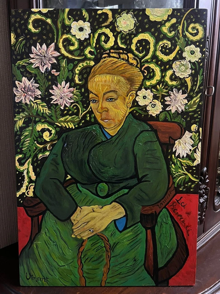 Vincent Van Gogh - Increíble lienzo al óleo - Firmado - Estampado - Artista Foto 2 de 4