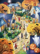 550 Piece Halloween Jigsaw Puzzle Family Fun 24x18 Interlocking Quality Board