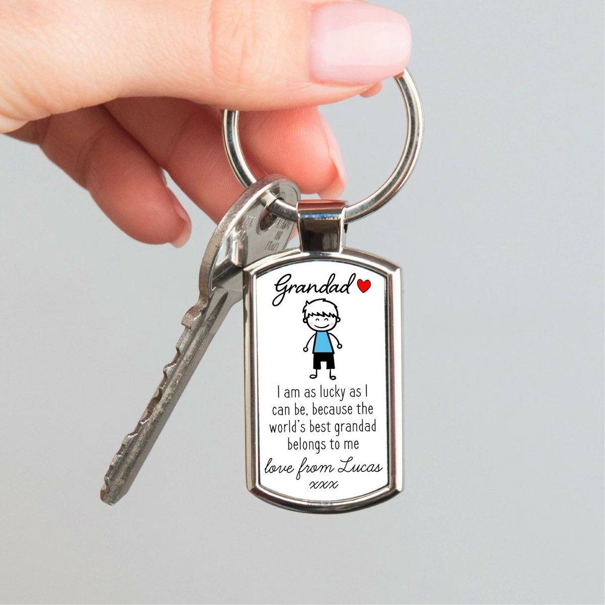 Personalised hotsell grandad keyring