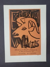 Pablo Picasso, Exposition Vallavris 1952 Vintage Poster 1964