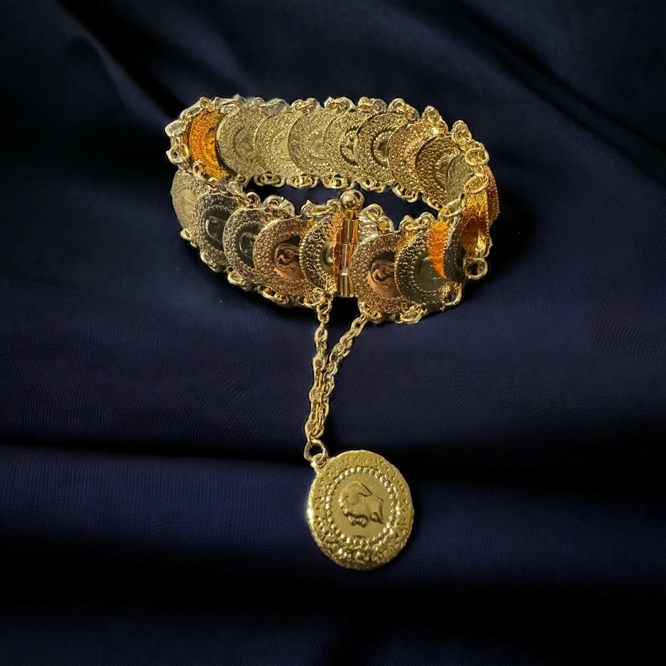 Ceyrek Altin Bileklik Bilezik Münzen Gold Armband 22 Ayar Altin Kaplama Antep - Bild 2 von 2
