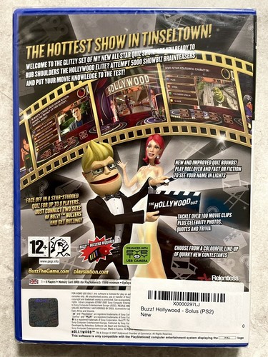 PS2 BUZZ! Brand New & SEALED : The Hollywood Quiz Sony PlayStation 2 Game Solus - Picture 9 of 9