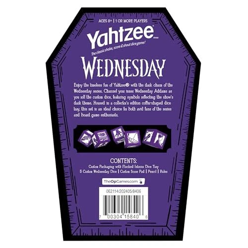 Yahtzee: Juego de dados Wednesday Foto 2 de 4