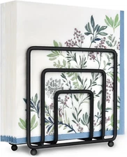 Napkin Holder for Table, Modern Metal Black Napkin Holders for Kitchen Dining Ta