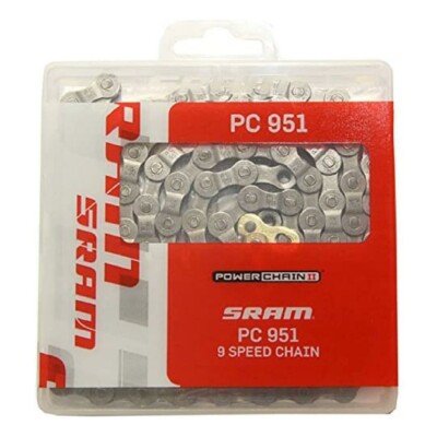 Sram PC-951 9-fach Fahrradkette in grau 114 Glieder