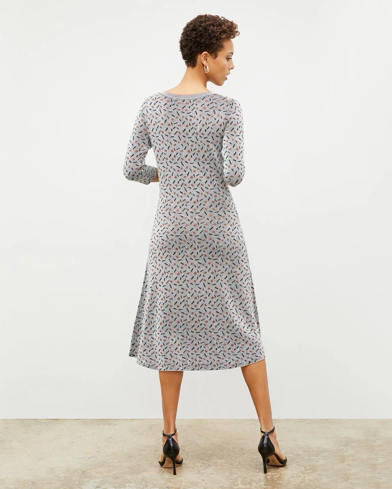 MM Lafleur The Tippy 连衣裙 尺寸 M Midi 灰色 — 第 3/4 张图片