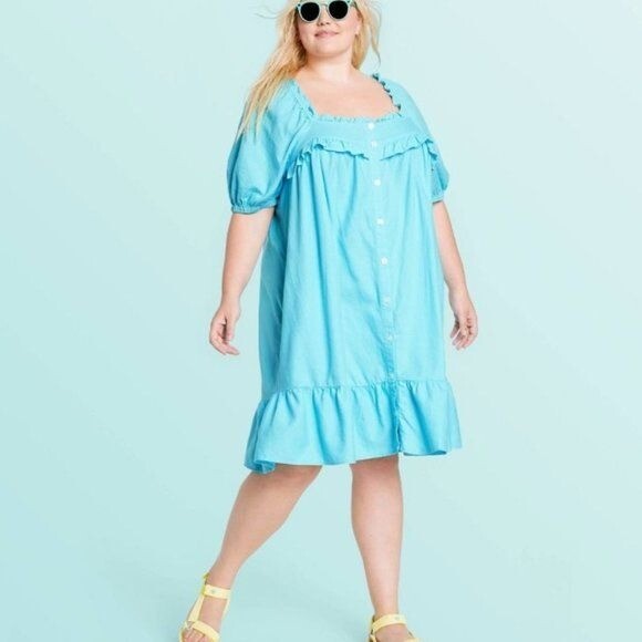 target blue ruffle dress Women's Tiered Ruffle Maxi Dress