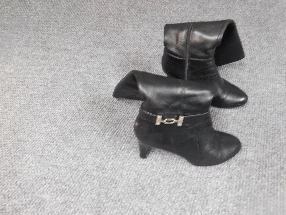 Botas Bandolino Mujer 9 Tacones Negros Cremallera Hasta la Rodilla Foto 3 de 4