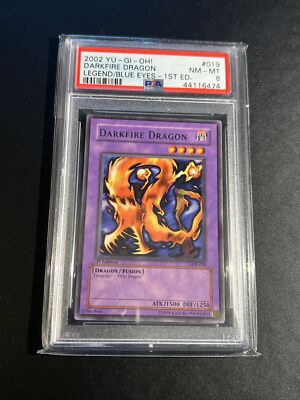 ダークネクロフィア　psa9→psa8 Yu Gi Oh PSA 8 Graded Darkfire Dragon 1st Edition LOB-019
