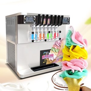 USA Kolice ETL  Commercial Countertop 7 flavors Soft Serve Ice Cream Machine