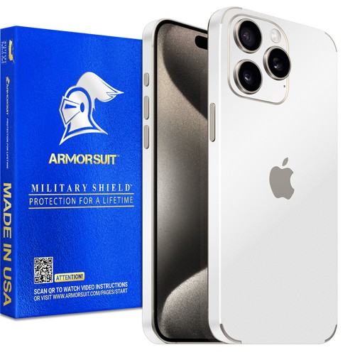 Armorsuit Vinyl Skin Full Wrap Film Designed for iPhone 15 Pro (2023) USA - Picture 8 of 48
