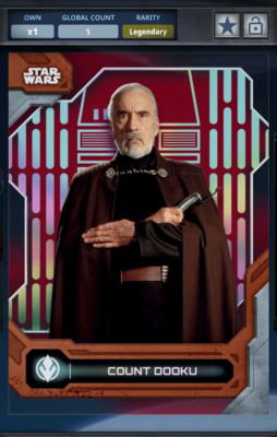 5cc COUNT DOOKU HIGH TEK DEATH STAR INTERIOR RED LEGENDARY Star Wars Card Trader