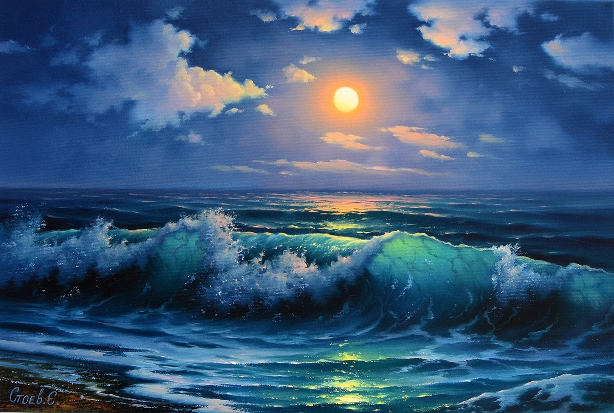 Seascape painting deals