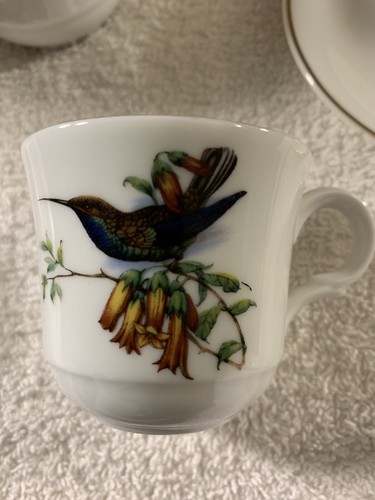 PMR Bavaria Germany Golden Crown E&R 1886 Bird Pattern 13 Piece Demitasse Coffee - Picture 5 of 11