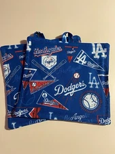 DODGERS 2 PC Potholder Set / MLB Los Angeles Dodgers Baseball Kitchen Gifts