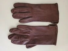 Size S Natural Brown Leather Driving Gloves