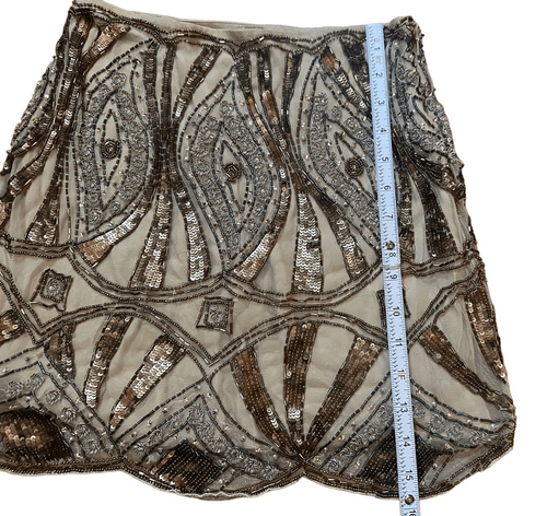 Free People Daydreaming verzierter Mini-Perlenrock antikgold Gr. 0 - Bild 10 von 14