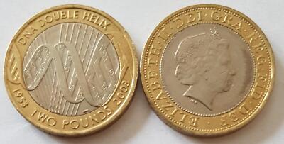 Grossbritannien, Two Pounds, DNA Double Helix, 2003