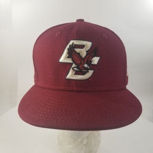 Boston College Eagles Wool Hat New Era Maroon Cap Fitted 7 1/8 - Picture 2 of 9